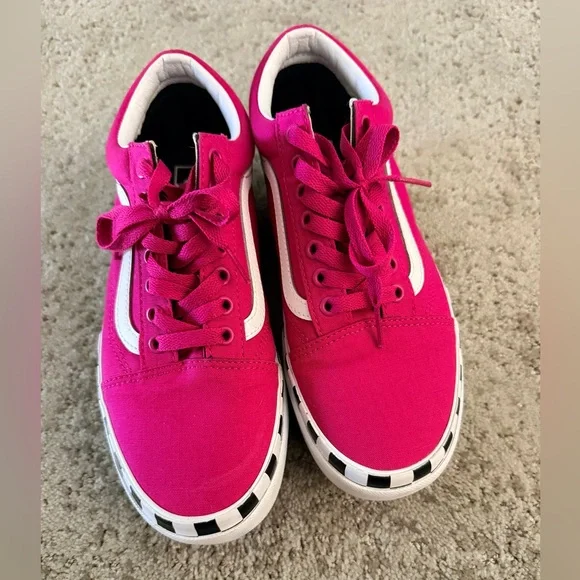 VANS OLD SKOOL STACKED LOGO STACK, CABARET, SIZE 9 WOMENS - Picture 11 of 15